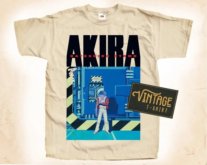 

AKIRA 1988 vol 2 T SHIRT Vintage Tee Movie Poster Natural Beige Sizes S to 5XL