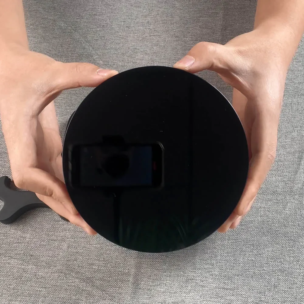 15 سنتيمتر 18 سنتيمتر 20 سنتيمتر مصقول سبج الصراخ مرآة التدخين المرايا مع حامل لوحة مستديرة للعرافة ماجيك الساحرة فنغشوي ديكور