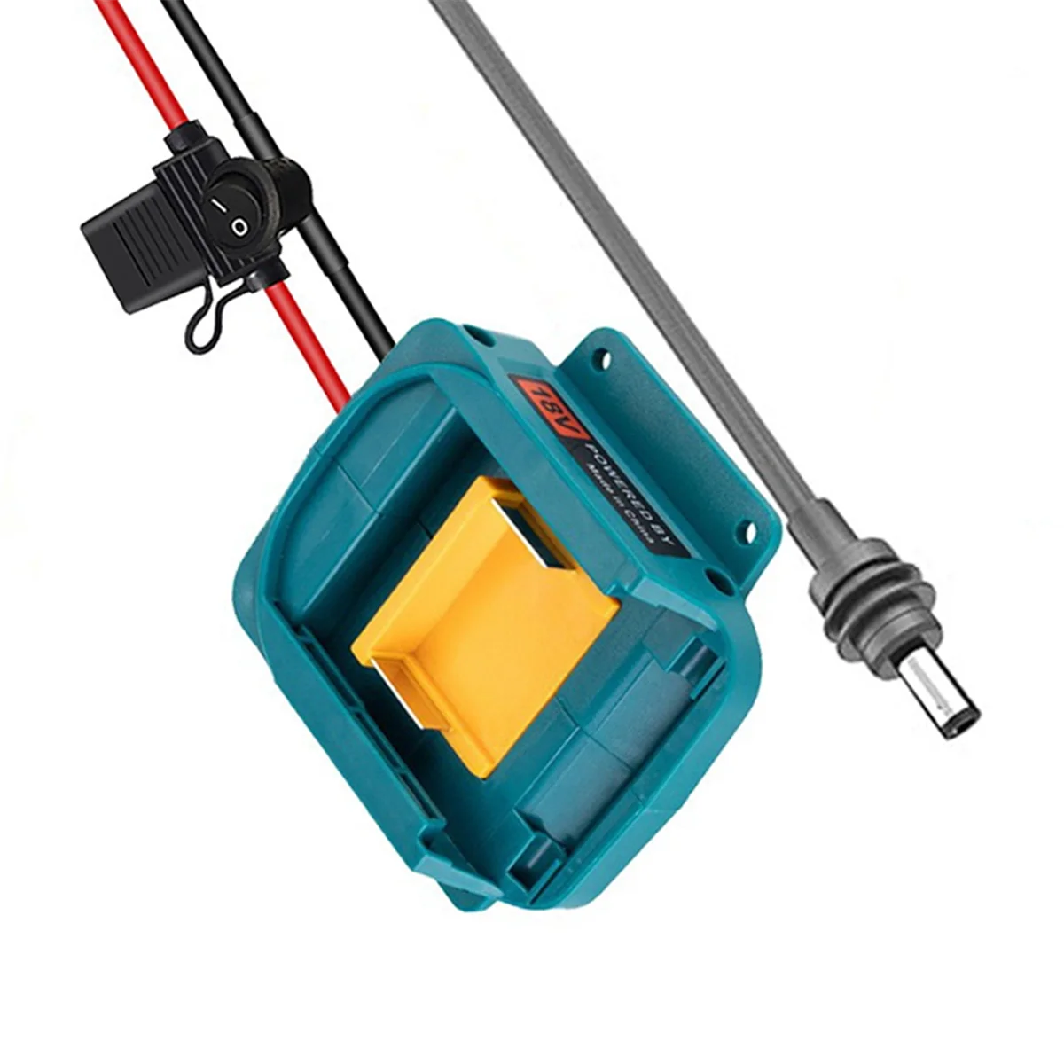 ABJZ لمحول بطارية صغير لكابل طاقة تيار مستمر صغير ببطارية 18 فولت مع 3 صمامات