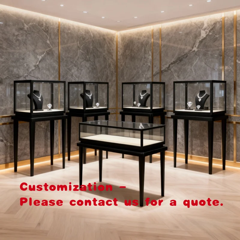 custom.Custom Luxury Glass Jewelry Display Cabinet Jewelry Shop Furniture Showcase With Lockable Storage Optical Store
