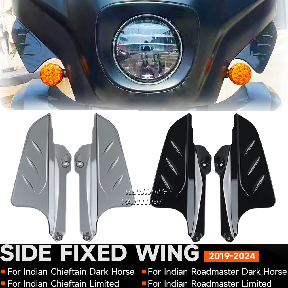 

Motorcycle Side Wings Wind Air Deflector Fairing For Indian Chieftain Dark Horse Limited Roadmaster Dark Horse/Limited 2019-2024
