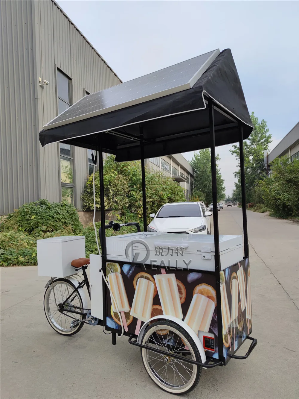 

Sola 3 Wheel Cargo Bike with Freezer Food Vending Carts for Sale Ice Cream Electric Tricycle