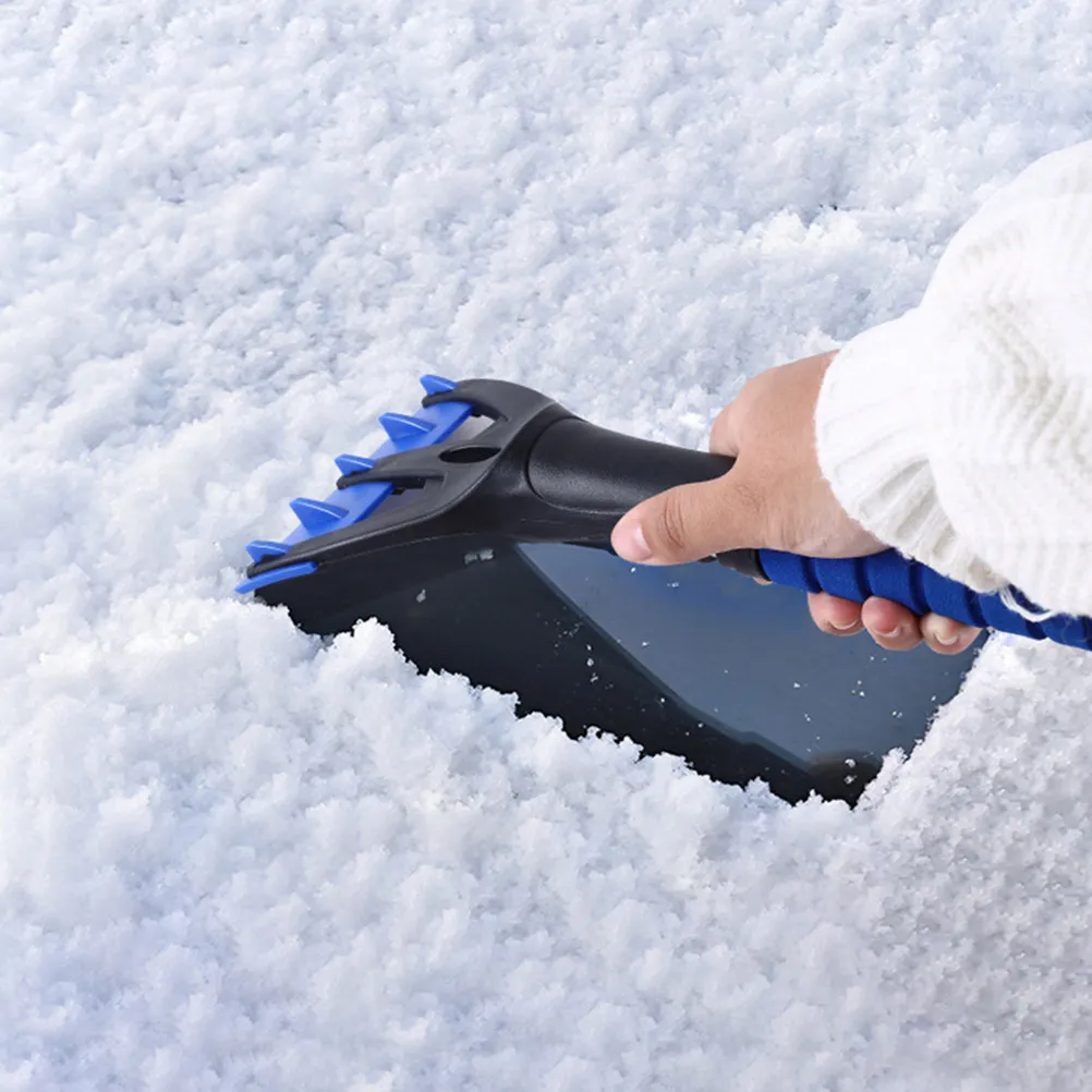 1Pcs Portable Snow Brush Ice Scraper Telescopic Design Wide Coverage Car Windshield Snow Remover Compact Storage Winter