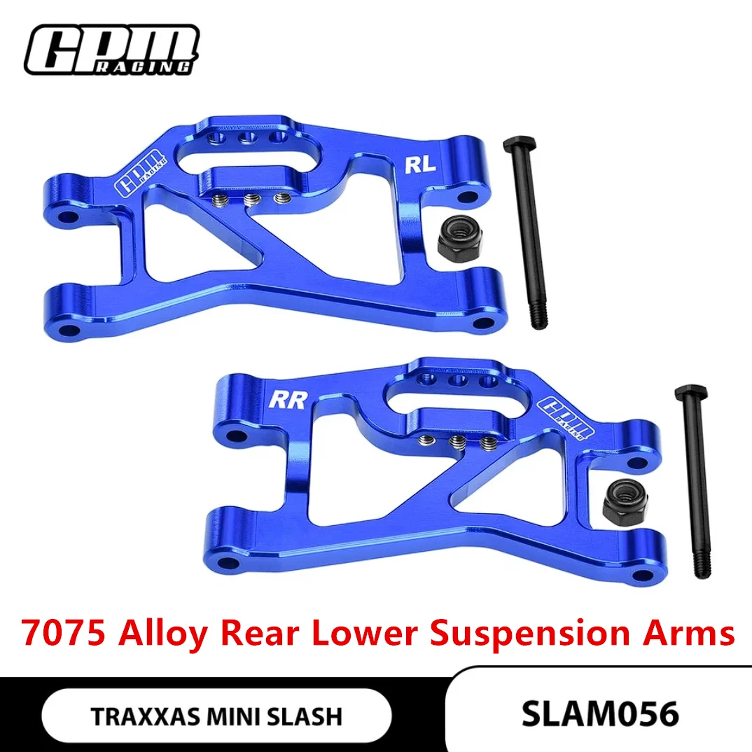 Brazos de suspensión inferiores traseros de aleación GPM CNC 7075 para TRAXXAS Mini Slash 10830