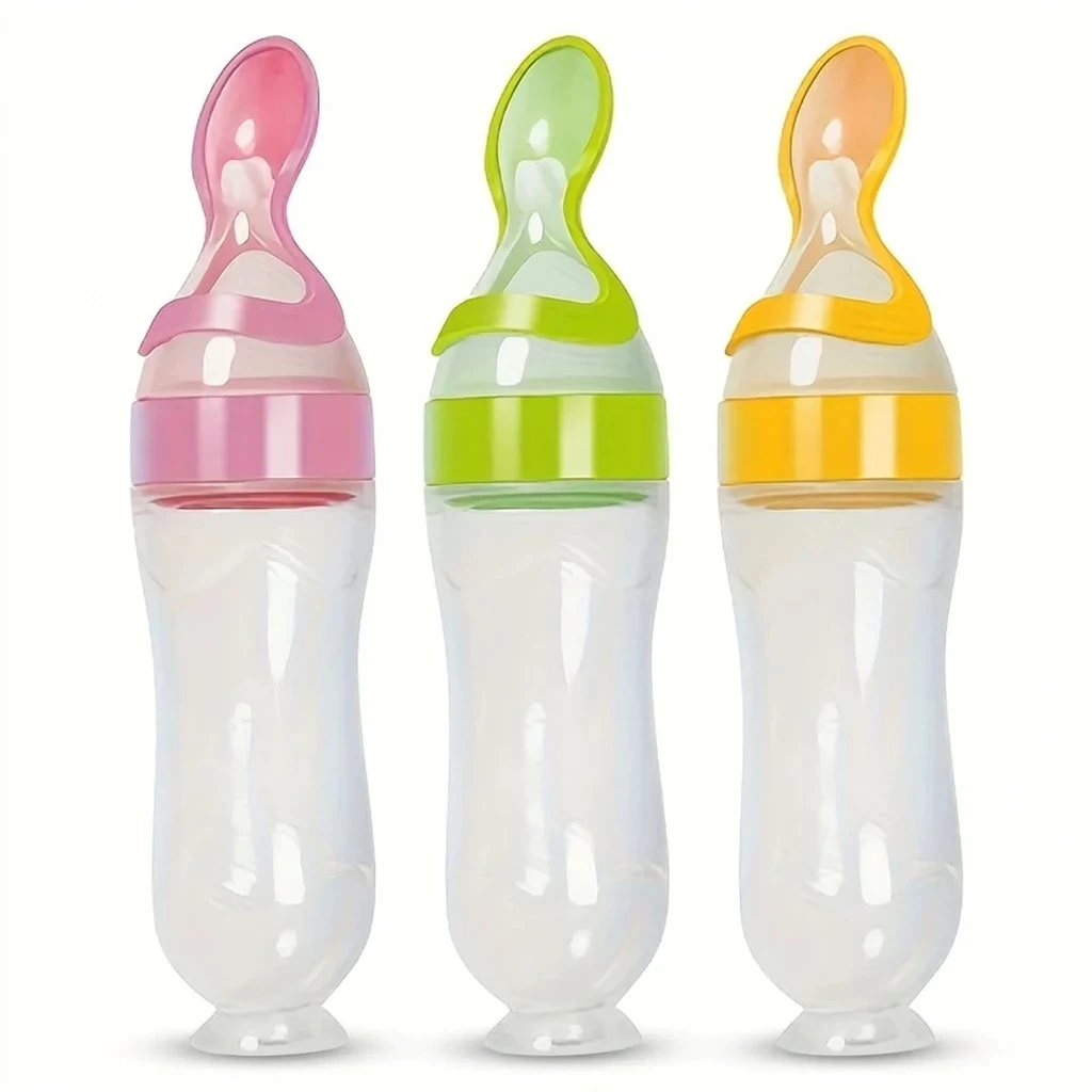 Premium Baby Elderly Liquid Feeding Spoon Soft Silicone Squeeze Bottle Caregiver Nursing Food Feeder Recovery Aid Factory Direct