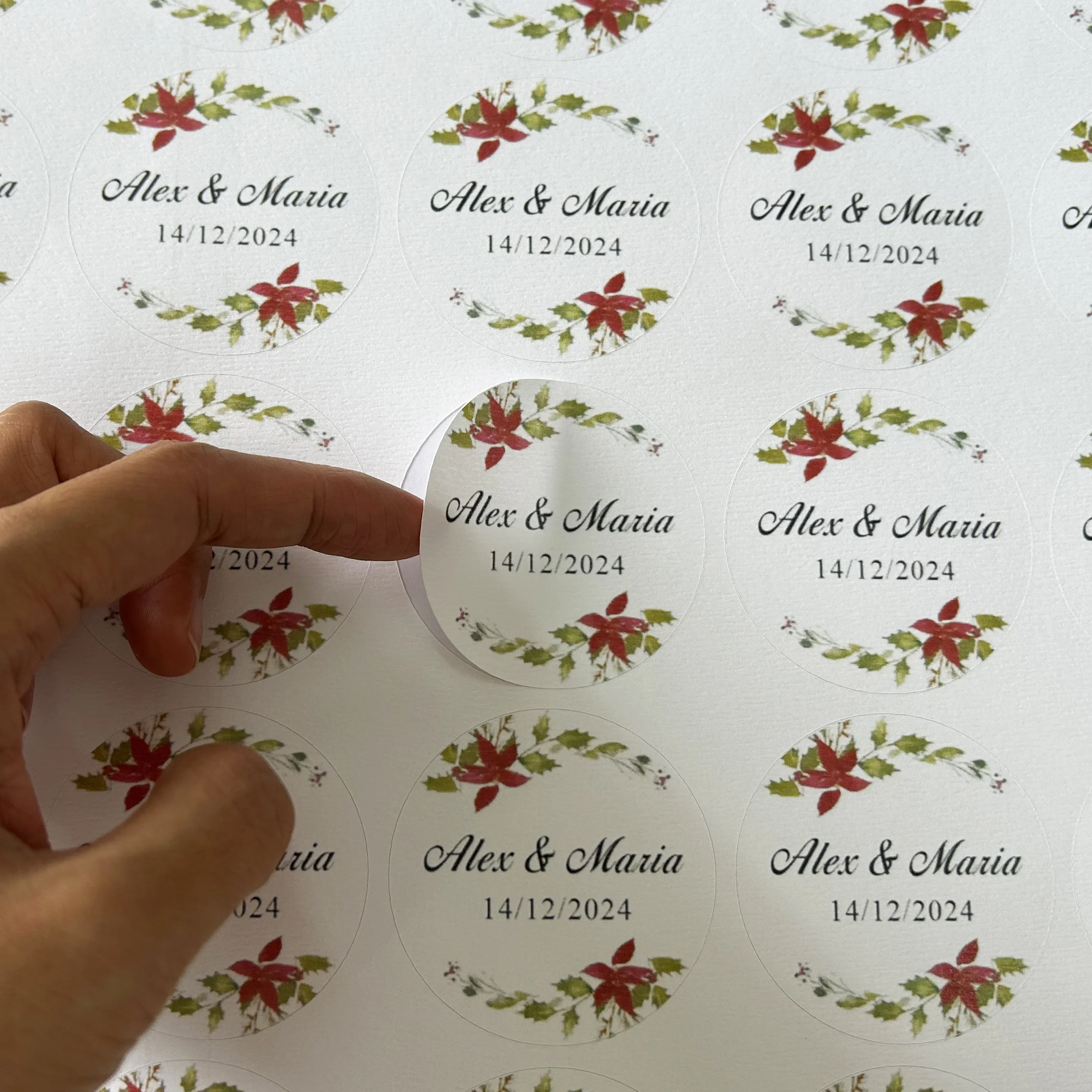 Customized paper texture stickers, personalized logos, wedding and birthday gift box stickers, design customization