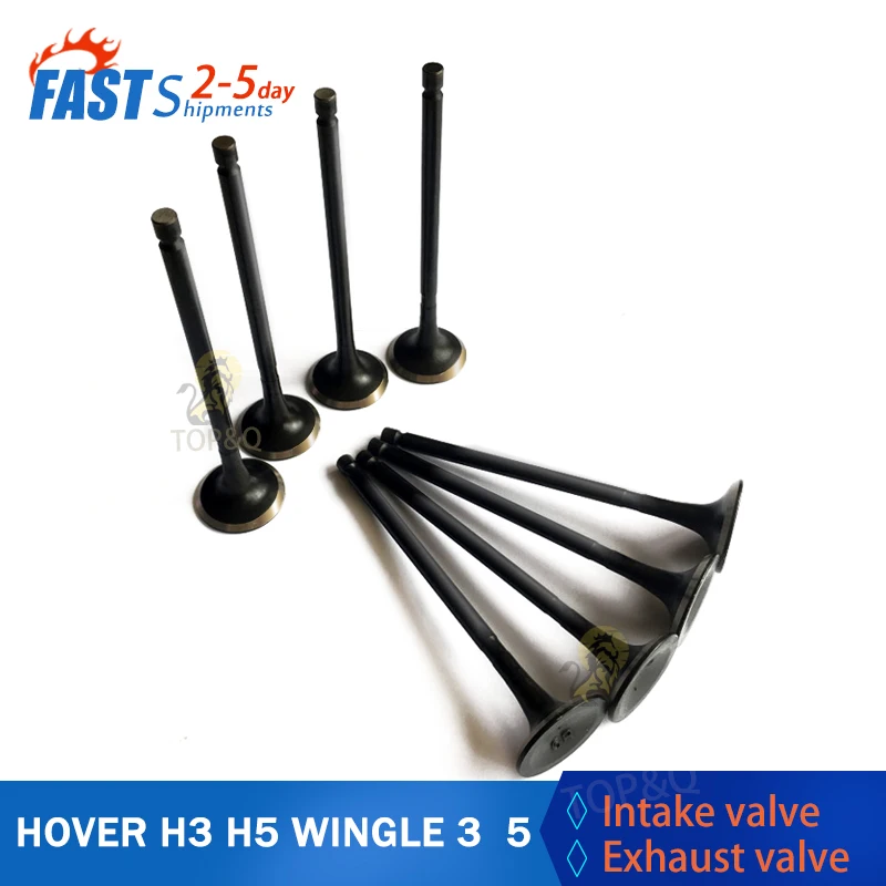 

Car Intake Valve and Exhaust Valves Set Fit For Great Wall Haval H3 H5 Wingle 3 5 4G64 4G63 4G69 engine 16Pcs