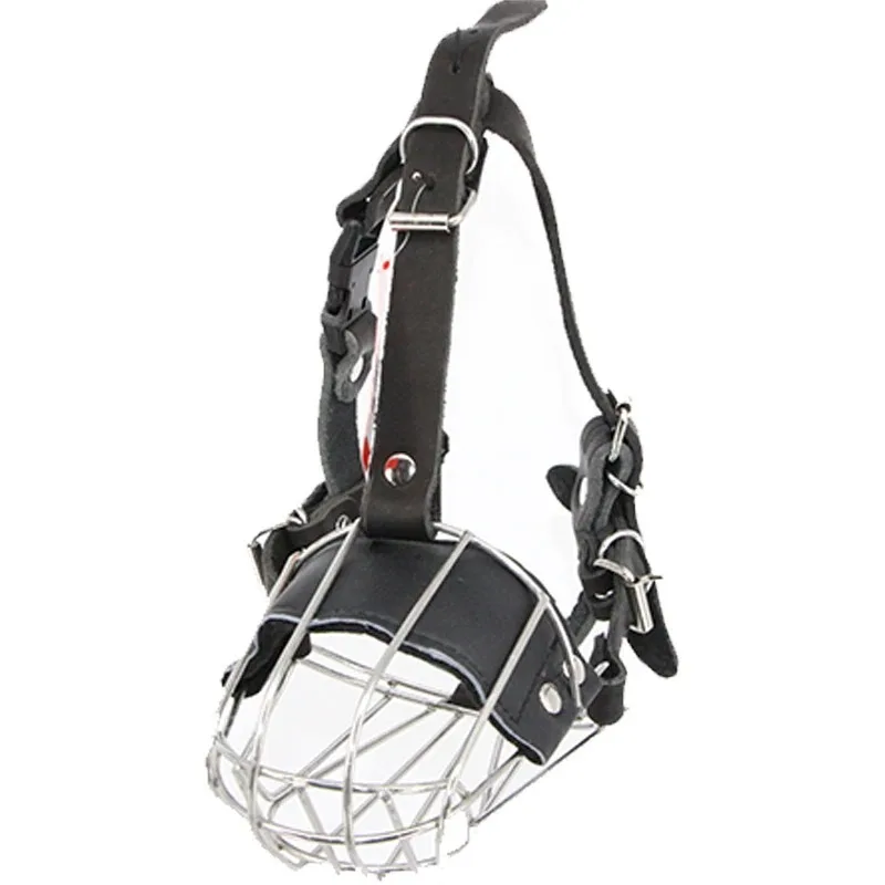 

Durable Pointed Muzzle Steel Dog Muzzle Secure Restraint for Safe Training Comfortable Fit with Adjustable Straps