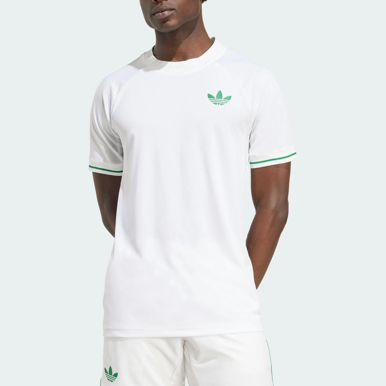 

Adidas genuine Three Stripes Men's Slim-fit Tennis Breathable T-shirt JM1161