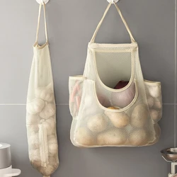 Kitchen Fruit and Vegetable Storage Bag Portable Hanging Garbage Bag Holder Household Bathroom Storage Bag Kitchen Accessories