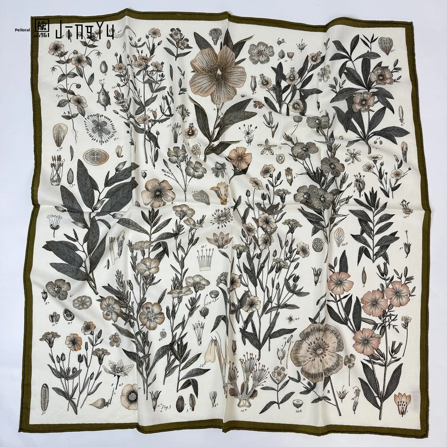 double-sided-silk-and-wool-scarf-shawl-outerwear-square-scarf-88cm-floral-growth-design-warmth-for-all-seasons-women