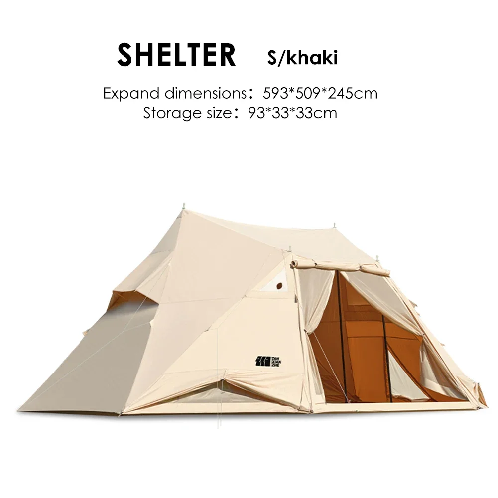 Outdoor Tent Family Luxury Waterproof Tent Camping Hiking Mountaineering Large Space Waterproof Shelter