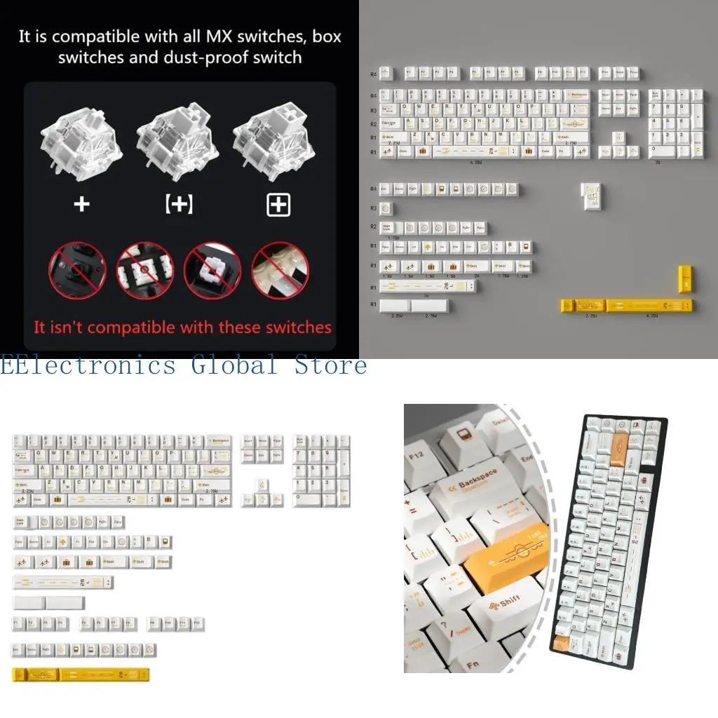 462B 148 Flight Plan PBT Dye Sublimation Keycap Original Height for Mechanical