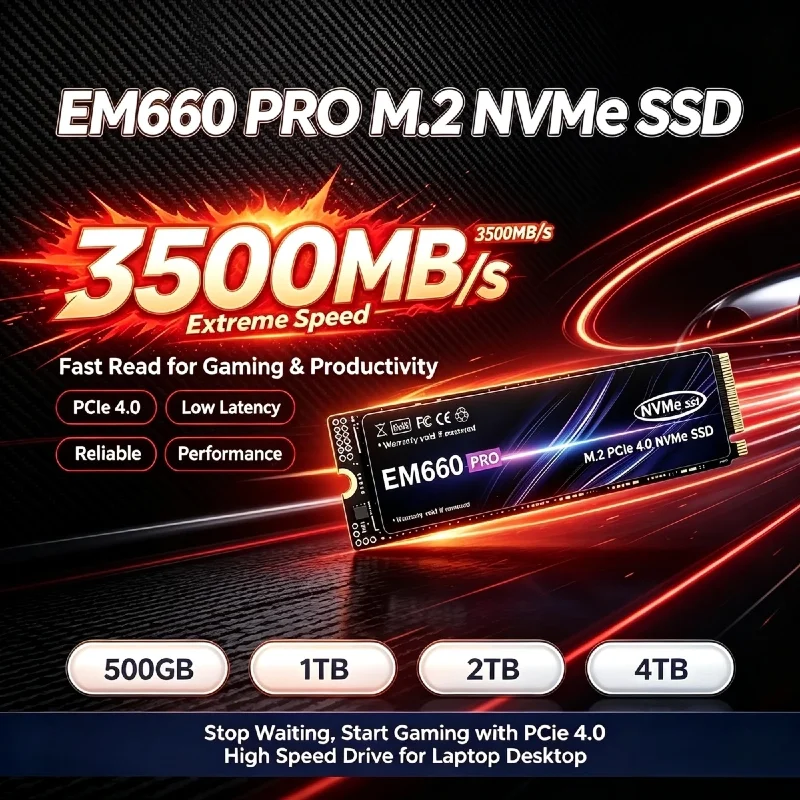 M.2 Nvme 4Tb Pcie 4.0 Ssd - EM660 M.2 NVMe PCIe 4.0 SSD