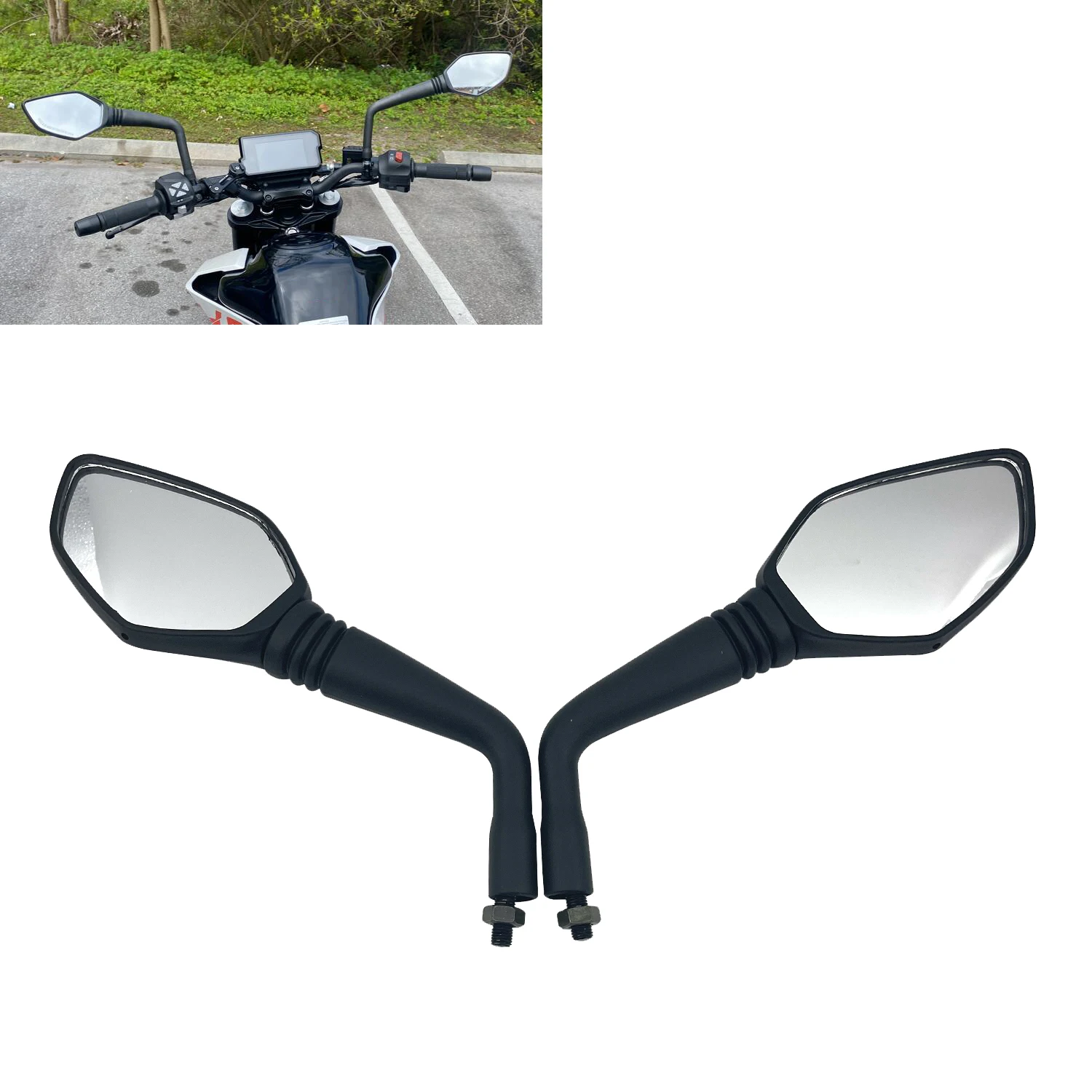 Motorcycle 10mm Rearview Side Mirrors For DUKE 790 890 ADV ADVENTURE 2017-2023