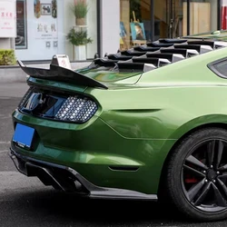 For Ford Mustang 2015, 2016, 2017 High Quality True Carbon Fiber Rear Luggage Lid Spoiler Wing FRP Body Sports Modification Kit