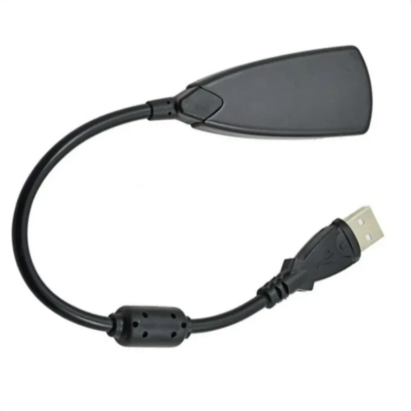 5HV2 USB Sound Card Virtual 7.1 Channel Stereo With Cable Plug And Play Gaming Audio Adapter For PC Laptop Headset Microphone
