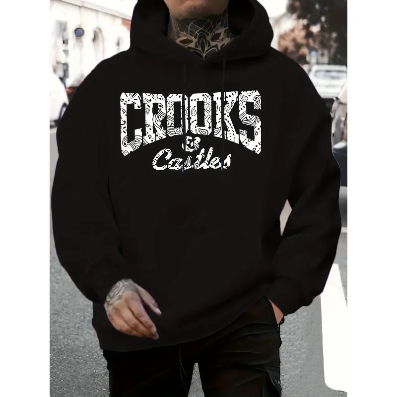 

1 Men's Hoodie, Comfortable Cotton Fleece, Slightly Elastic Street Men's Hoodie, Fashionable New Autumn and Winter Products