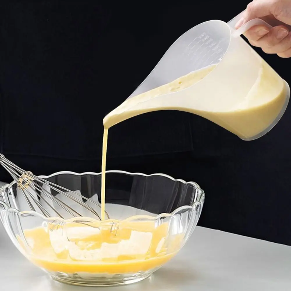 Kitchen 1000ML Measuring Cups Long Spout Plastic Tip Mouth Cups Graduated Liquid Container Funnel Pitcher Jug