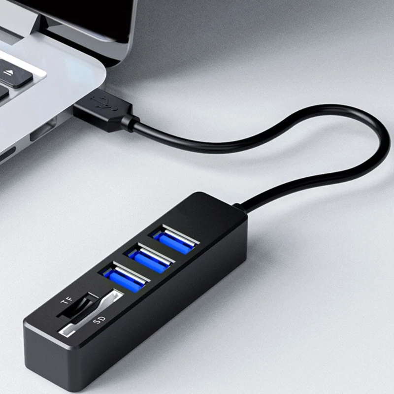 Adaptateur d'extension USB DN59 à 5 ports, Hub, données transparent, lecteur carte