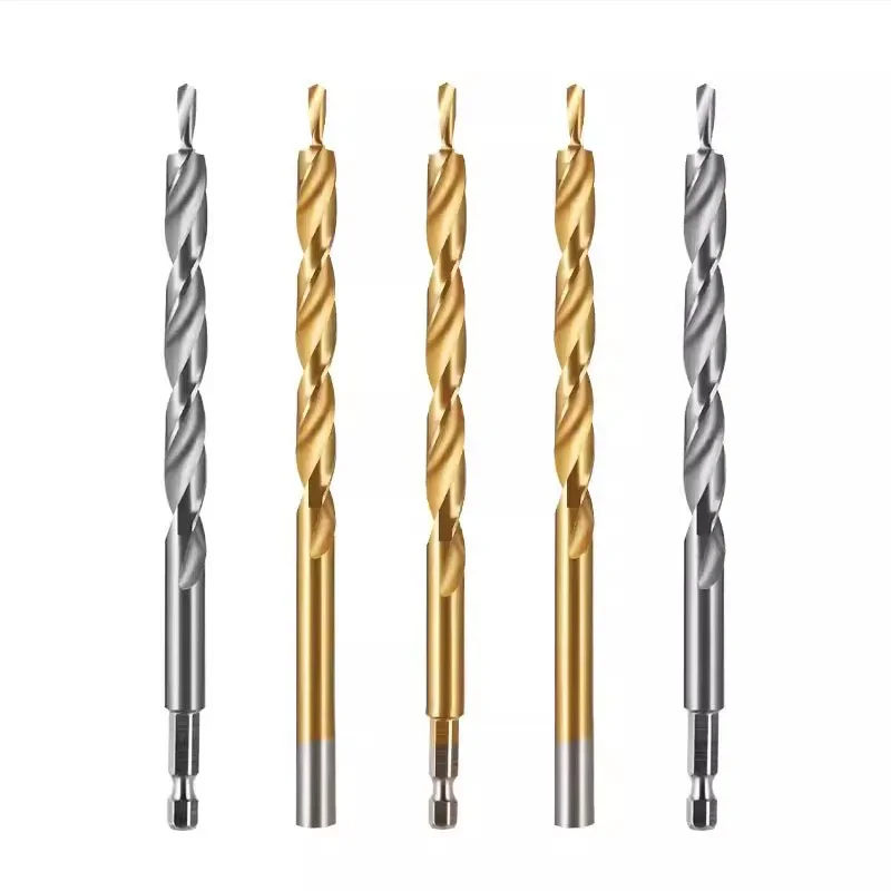 HSS Inclined Hole Drill Hex Twist Step Drill Bit Kreg Pocket Hole Drill Jig Guide 9/9.5mm With Stop Collar for Woodworking