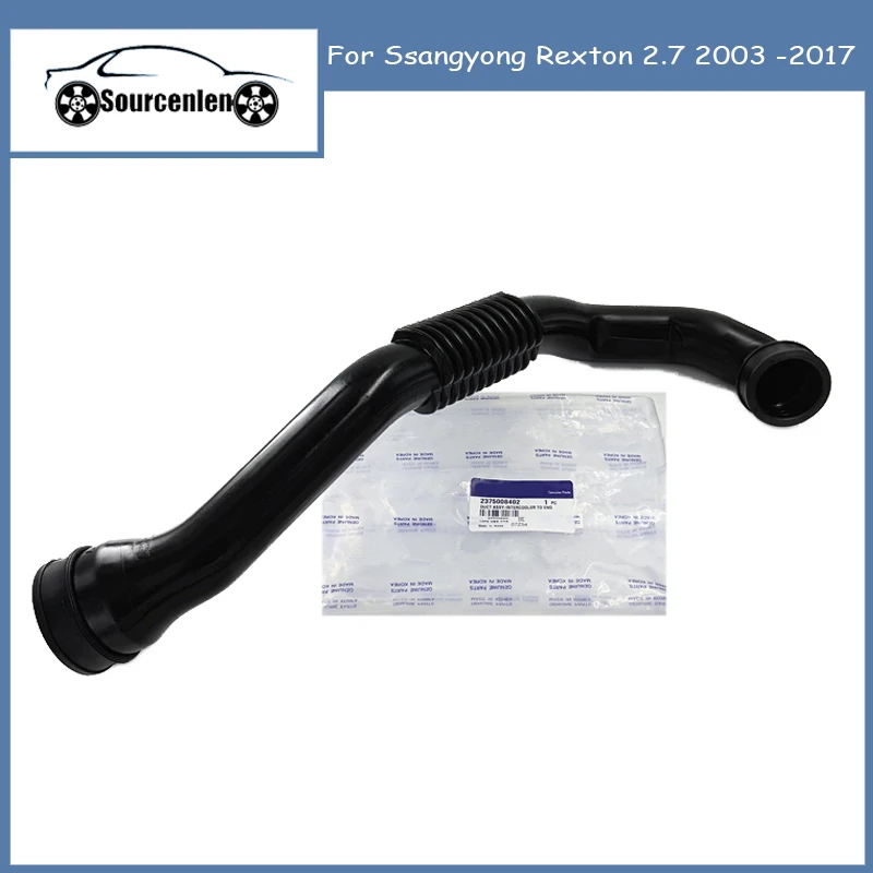 Selang Udara Saluran Intercooler Baru untuk Ssangyong Rexton 2.7 2003 -2017 2375008402 23750-08402