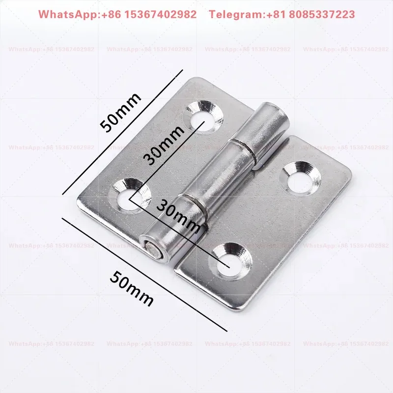 304 stainless steel butterfly hinge 50 * 50 * 2 thick industrial hinge flap folding cabinet body accessories  10pcs