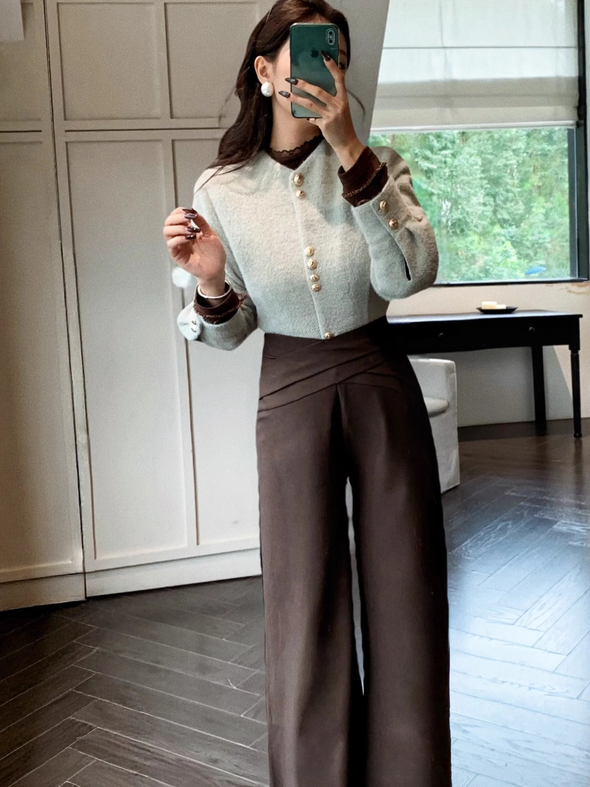 

New Dadada Faion Casual Slimming ort Jaet Cry Fraance JUM362 Polyester Blend Long Sve Winter Women's Coat