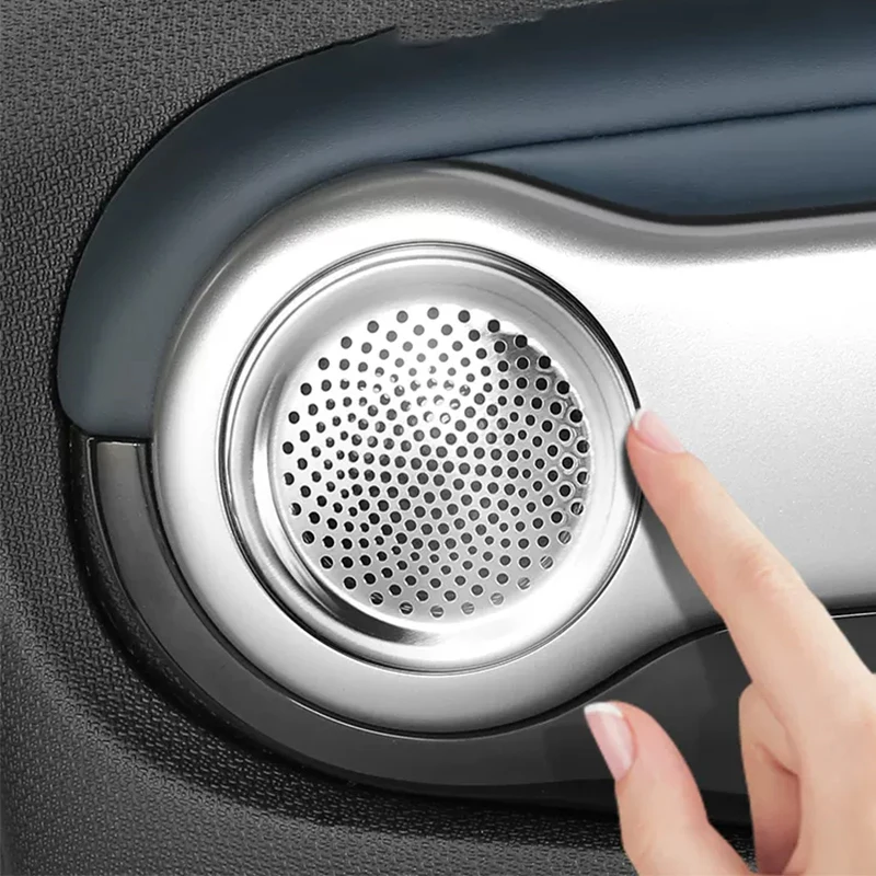 For BYD Atto 3 Yuan Plus 2022 2023 Door panel horn protection cover sound coil stainless steel decorative interior