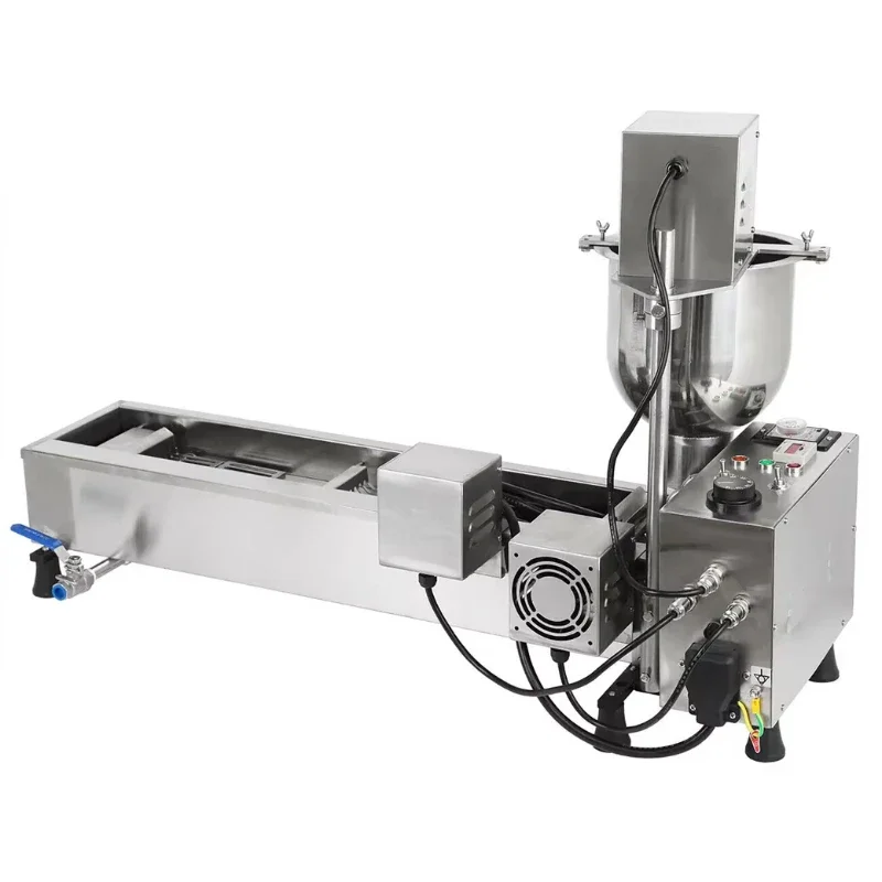 Small Electric Automatic Single Row Continuous Donut Fryer Home Bakery Donut Maker