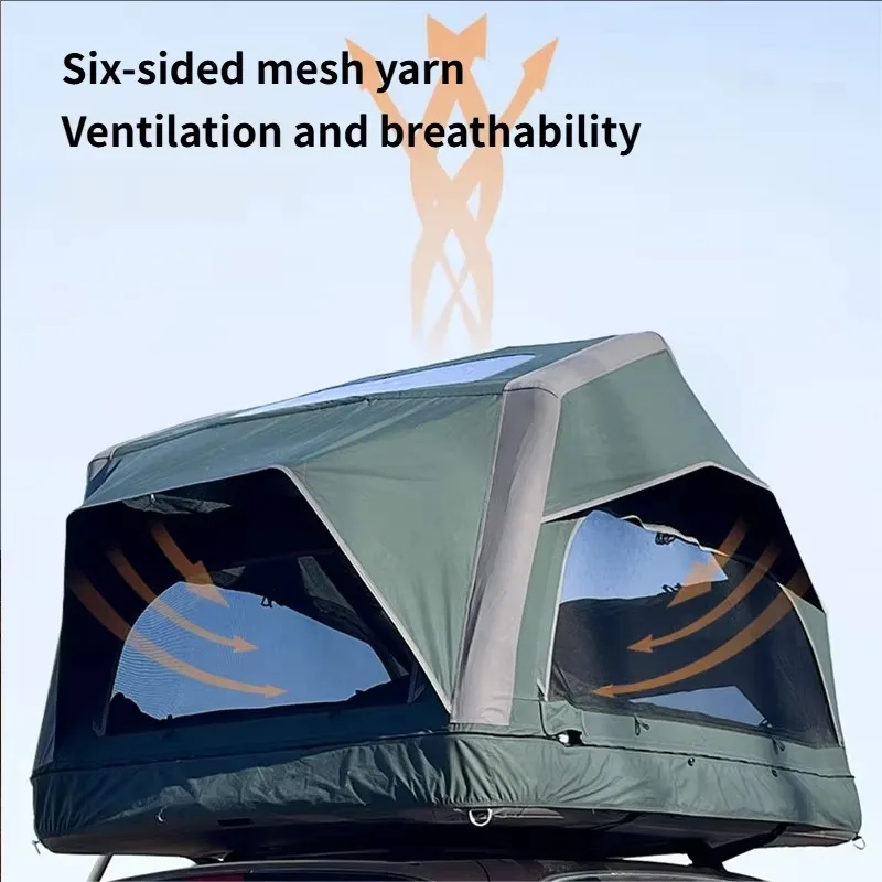 

YTYIN Outdoor Fully Automatic Inflatable Roof Tent For Small Car Pickup Truck Double Layer Oxford Waterproof Tear Resistant