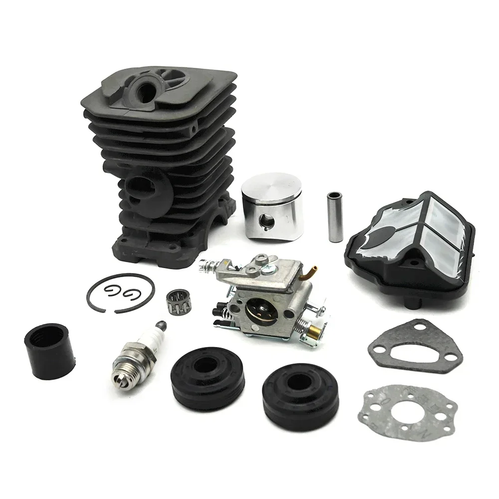 

40mm Cylinder Piston Carburetor Kit For 142 141 137 136 Chainsaw 530069941 530071987 530019172 530035482 530029811