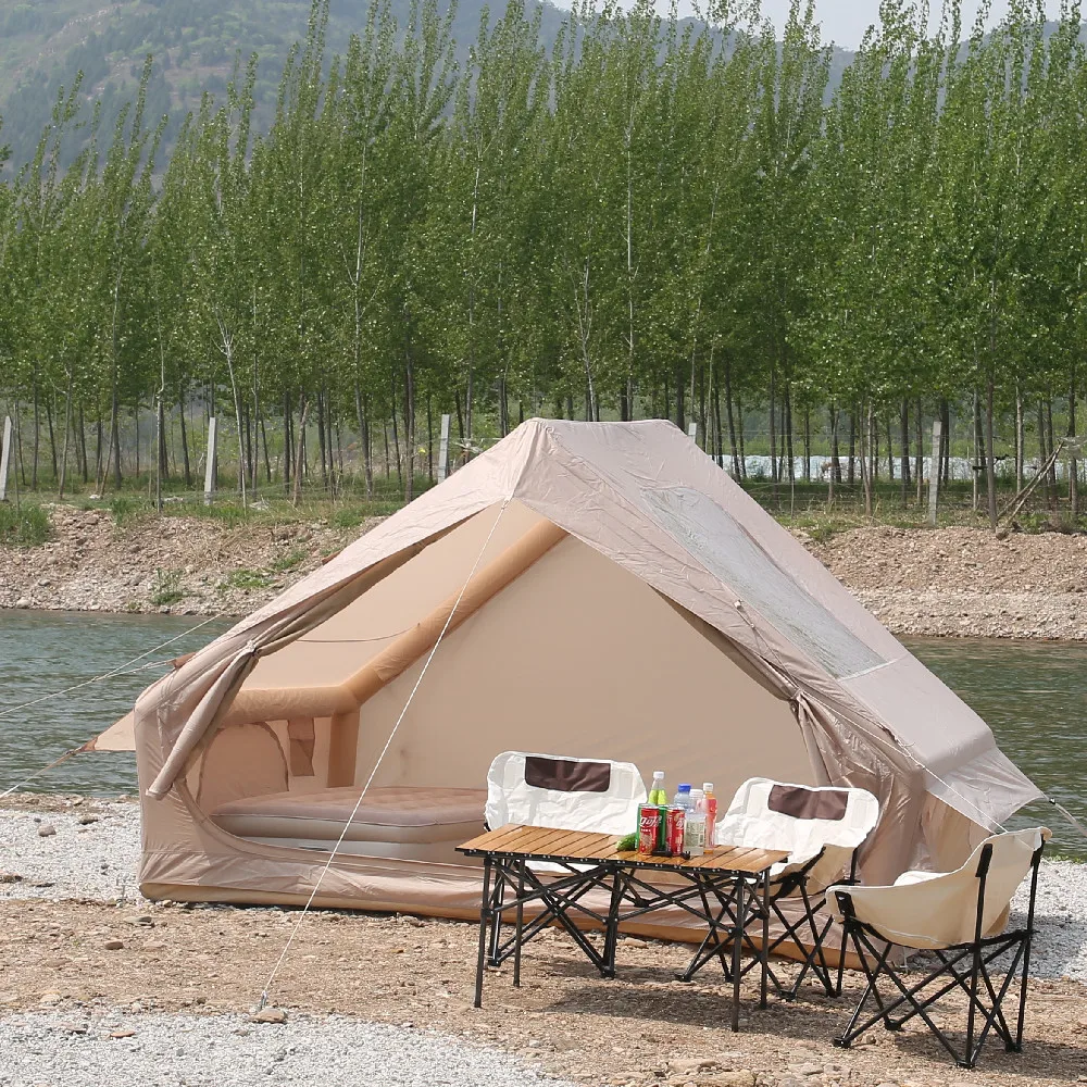 

Factory Customized 600D Waterproof Oxford Cloth Air Tent for Outdoor Camping 1-4 People Inflatable Tent One Bedroom Structure