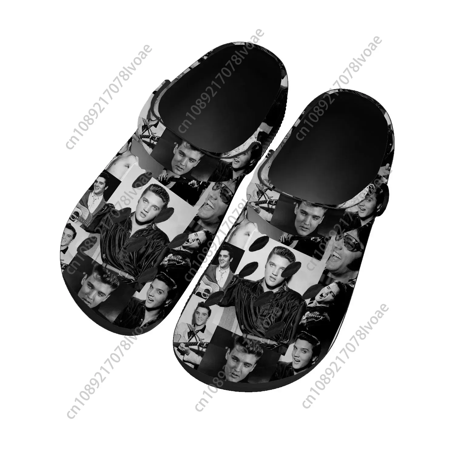 

Elvis King Hillbilly Cat Home Clogs Custom Water Shoes Mens Womens Teenager Aaron Shoes Clog Breathable Hole Slippers Presley