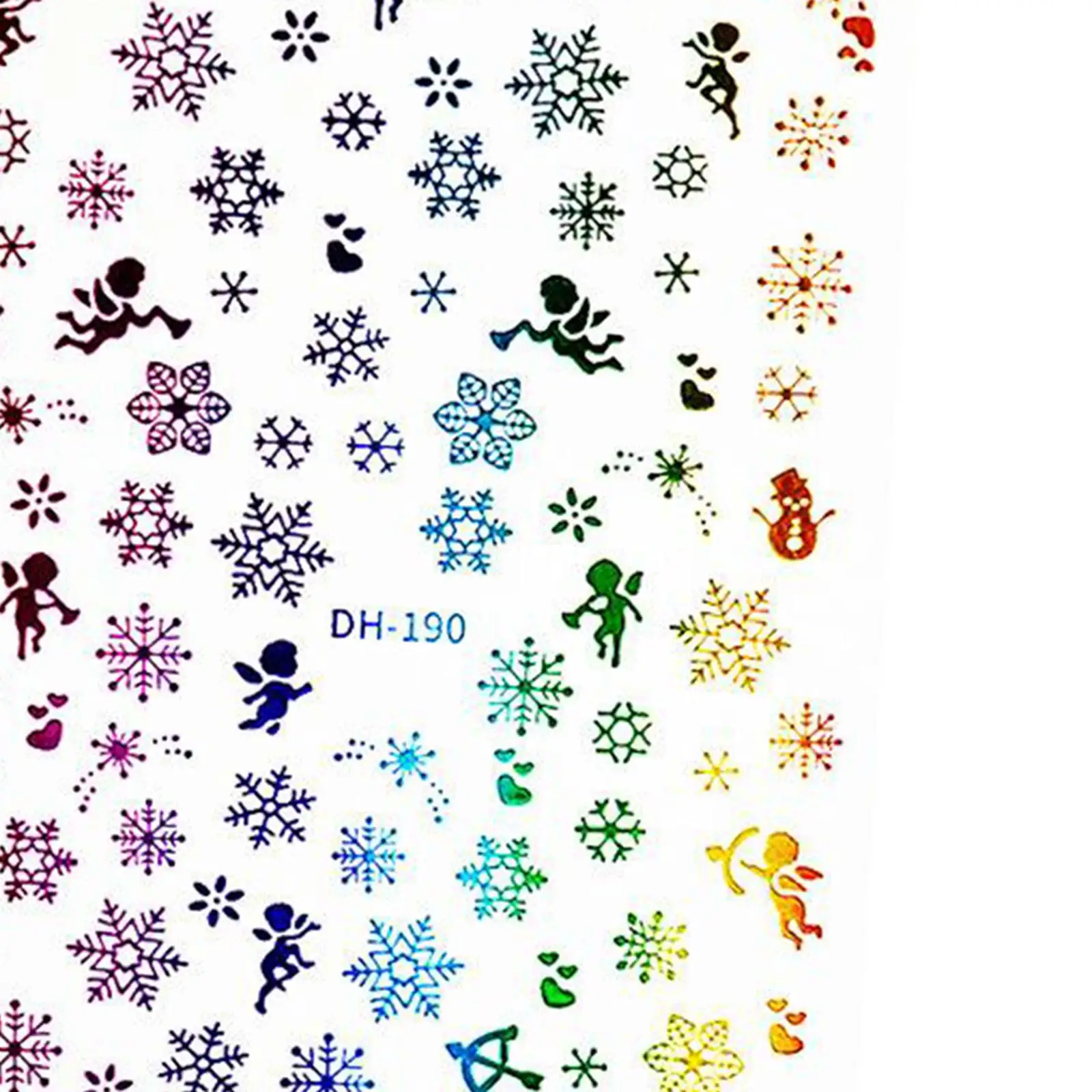 1 Sheet Christmas Stickers - DIY Nail Decals for Women Girls Kids Manicure Nail Salon