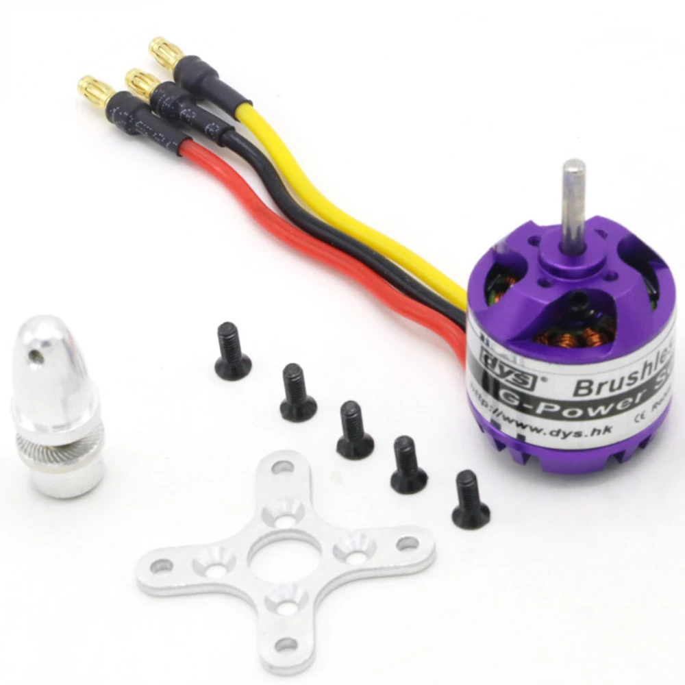 DYS-Motor sin escobillas D2830 2830, 750KV, 850KV, 1000KV, 1300KV, Motor de anulación sin escobillas para aviones y helicópteros de ala múltiple RC