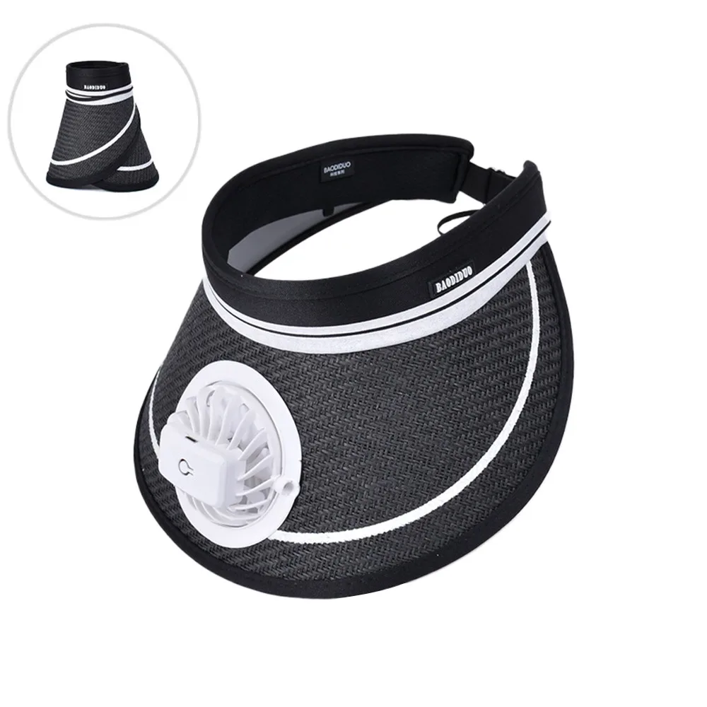 

Portable Wide Brim Solar Fan Hat Quick Dry UPF50+ Fishing Hat USB Charging Men Sun Hat for Outdoor