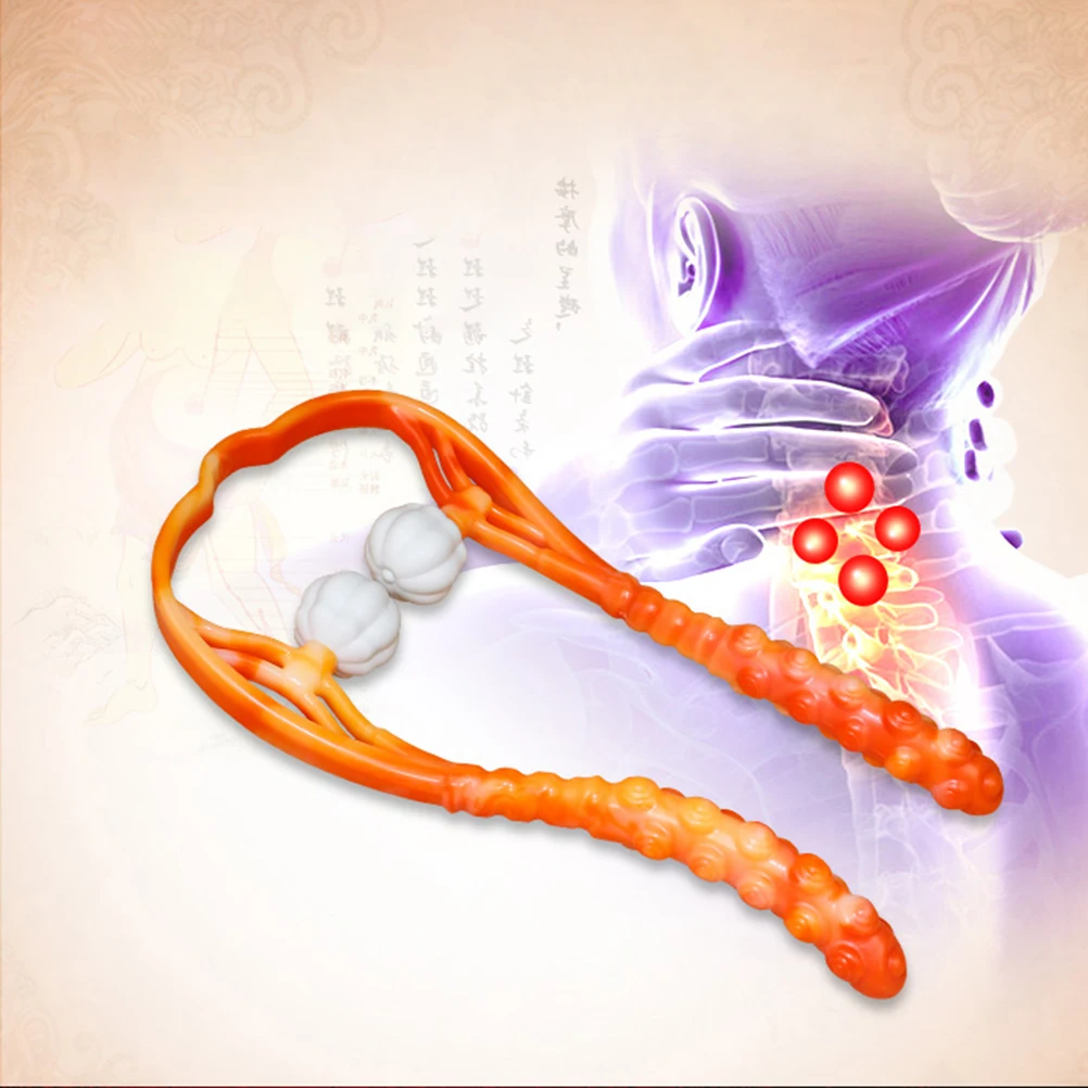 

Neck Massager U Shape Manual Kneading Neck Shoulder Body Massage Tool Relaxed Pain Neck Massage Ball