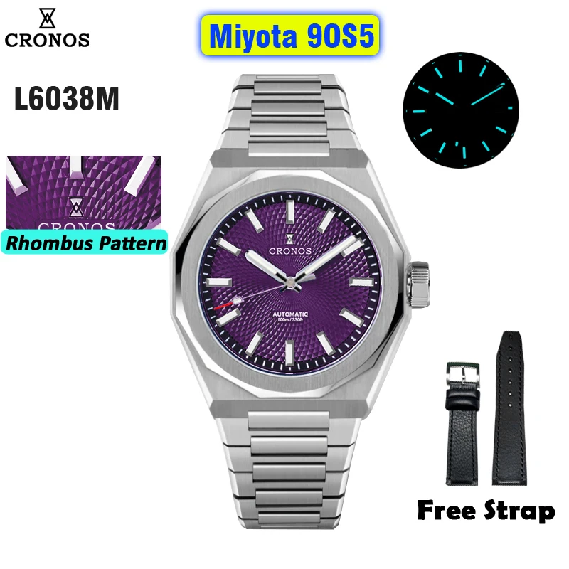 Reloj Cronos Automático 39mm Lujo Diver 10ATM