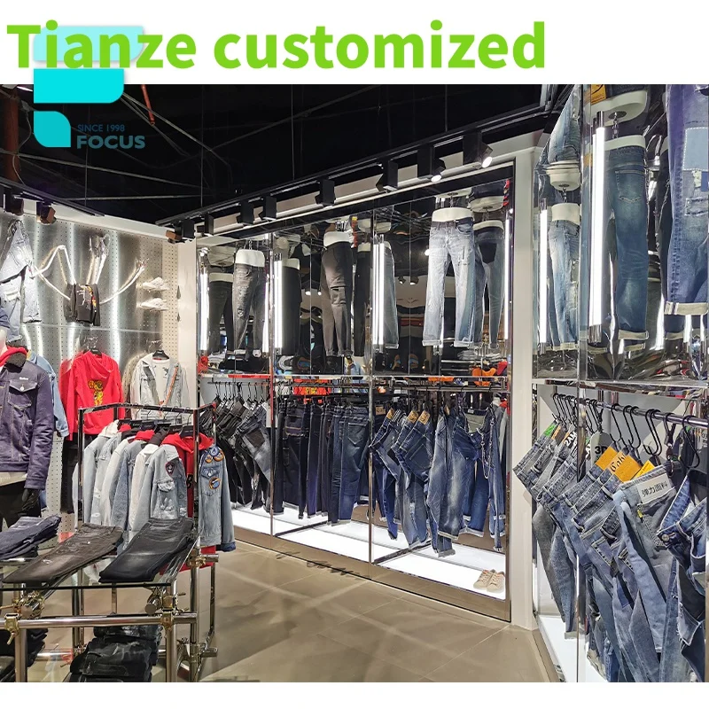 

{customized}Modern Fashion Small Clothing Store Design Clothing Display Furniture Retail Store Interior Decoration