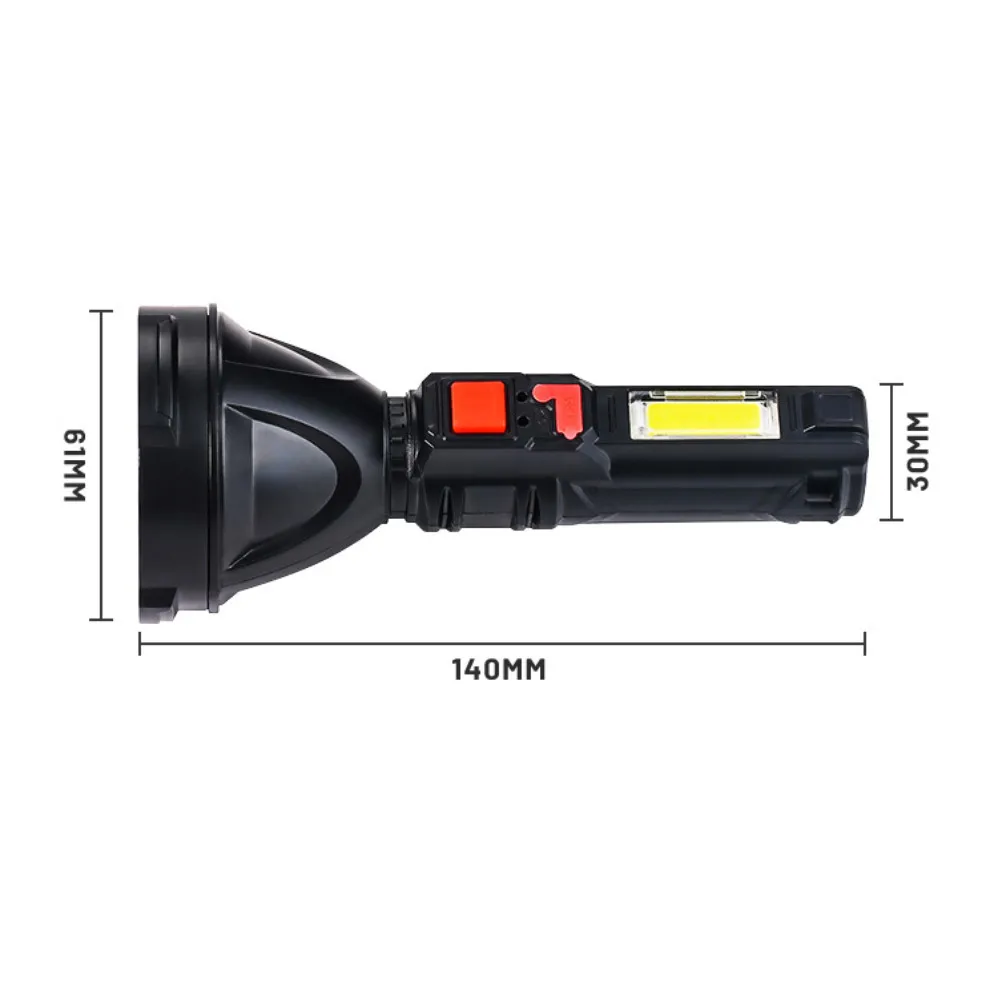 Outdoor Portable Torch LED Flashlight Super Bright Long-Range USB Rechargeable Small Tactical Light Household Lantern