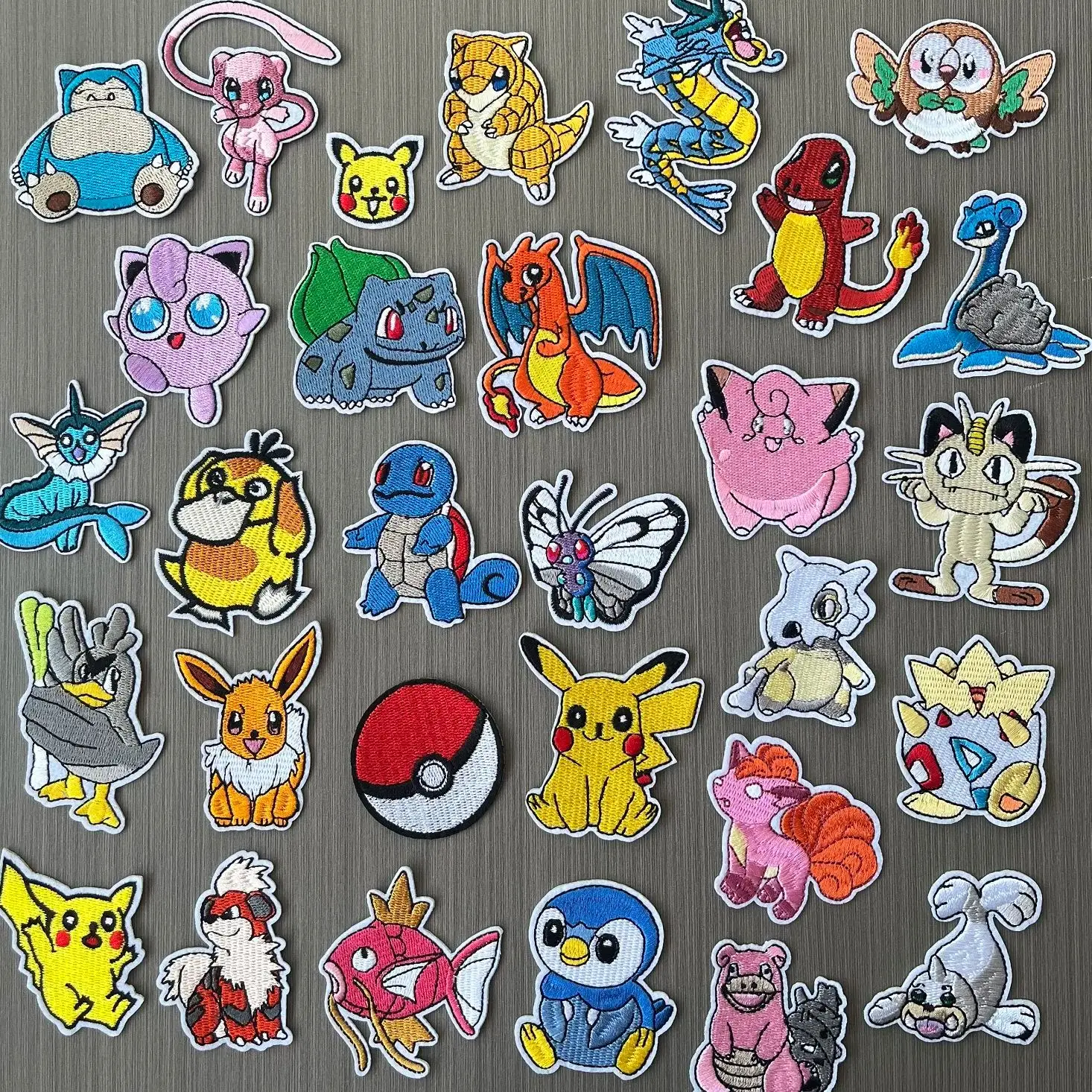 16/30Pcs Cartoon Pokemon Game Monster Character For Sew Clothing Iron on Embroidery Patches DIY Jeans Coat bag Applique