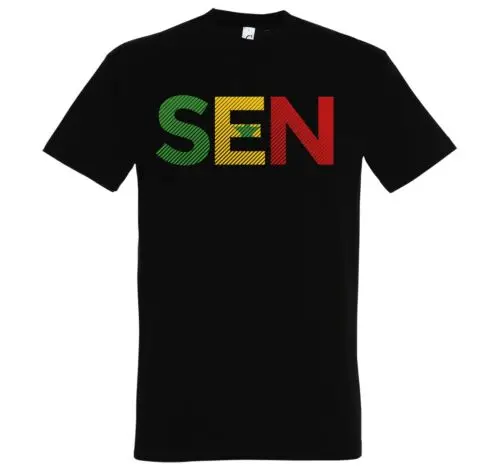 Jugend design Senegal herren T-Shirt im Fußball Trikot Look wm Basketball Spaß