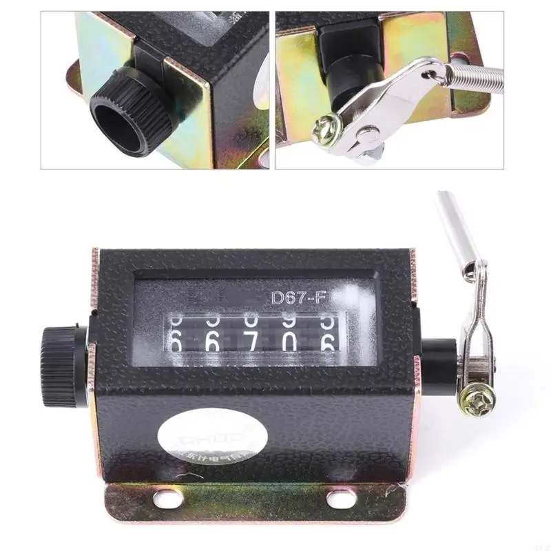 

Q81C Iron Mechanical Tally Counter Handheld Rotary Resettable 0-99999 Display Counter
