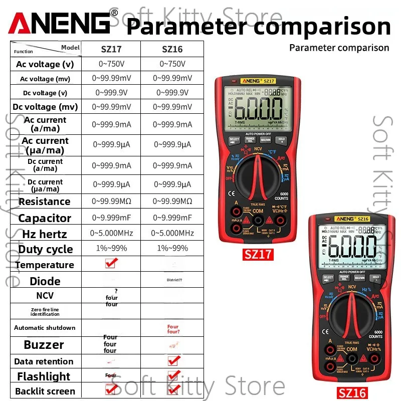ANENG automatic digital multimeter high-precision universal meter portable multi-function