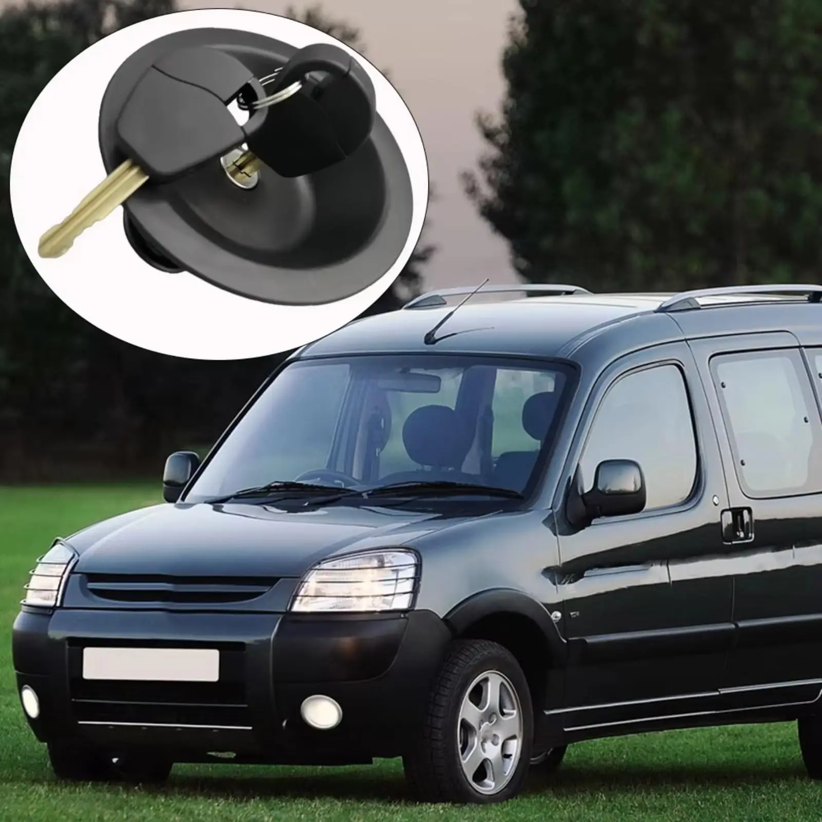 Car Fuel Gas Tank Cap With 2 Keys For Citroen Berlingo 1996-2014 Peugeot Partner 1996-2008 1508A2 1508E3 1508J5