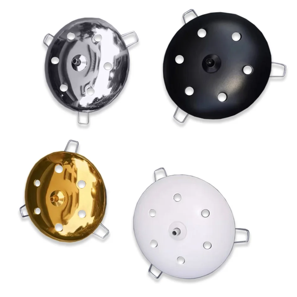 

2Pcs UFO Perforated Tray 80mm Pendant Light Ceiling Light Accessories Hole Cover Decoration Cover 3 Fork Spring+Tension Head