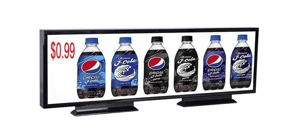 Ultra Thin Bar Lcd Double - Sided Advertising Machine On Top Of Supermarket Shelves With Touch