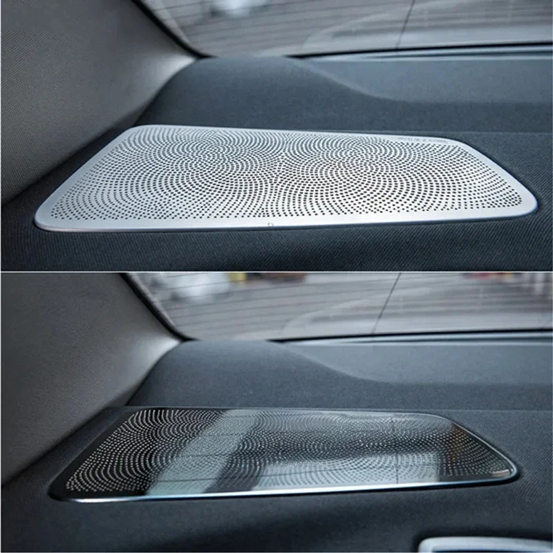 Car Rear Seat Stereo Speaker Audio Loudspeaker Cover Sticker For BMW 5 Series Sedan G30 530I 2017-2021 Interior Decoration Trim