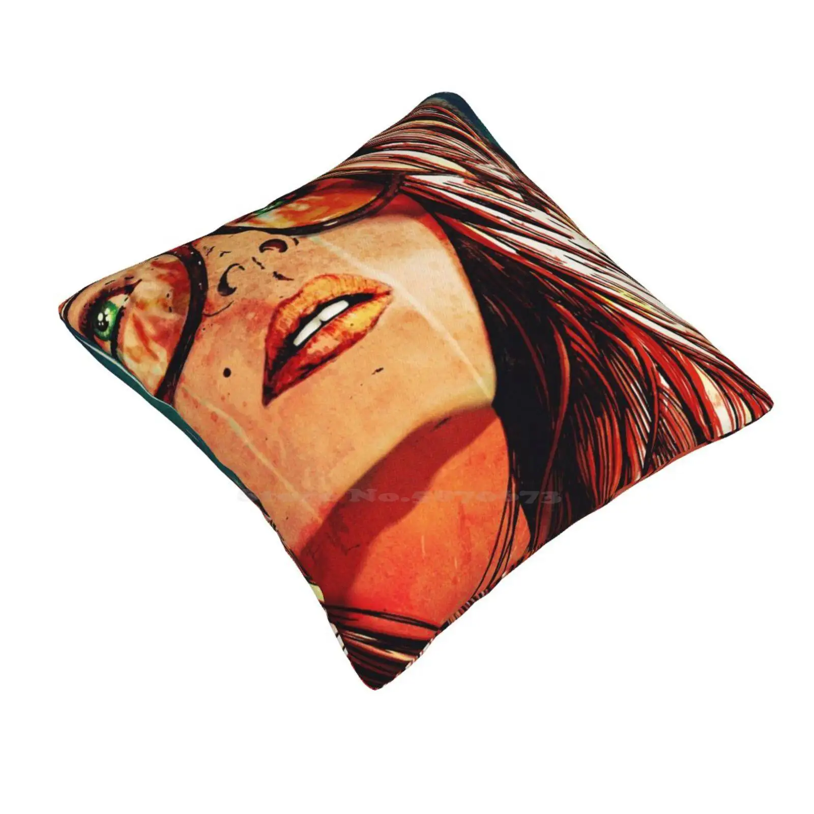 Raining Fire Bedroom Office Hug Pillowcase Glasses Rain Fire Red Girl Femme